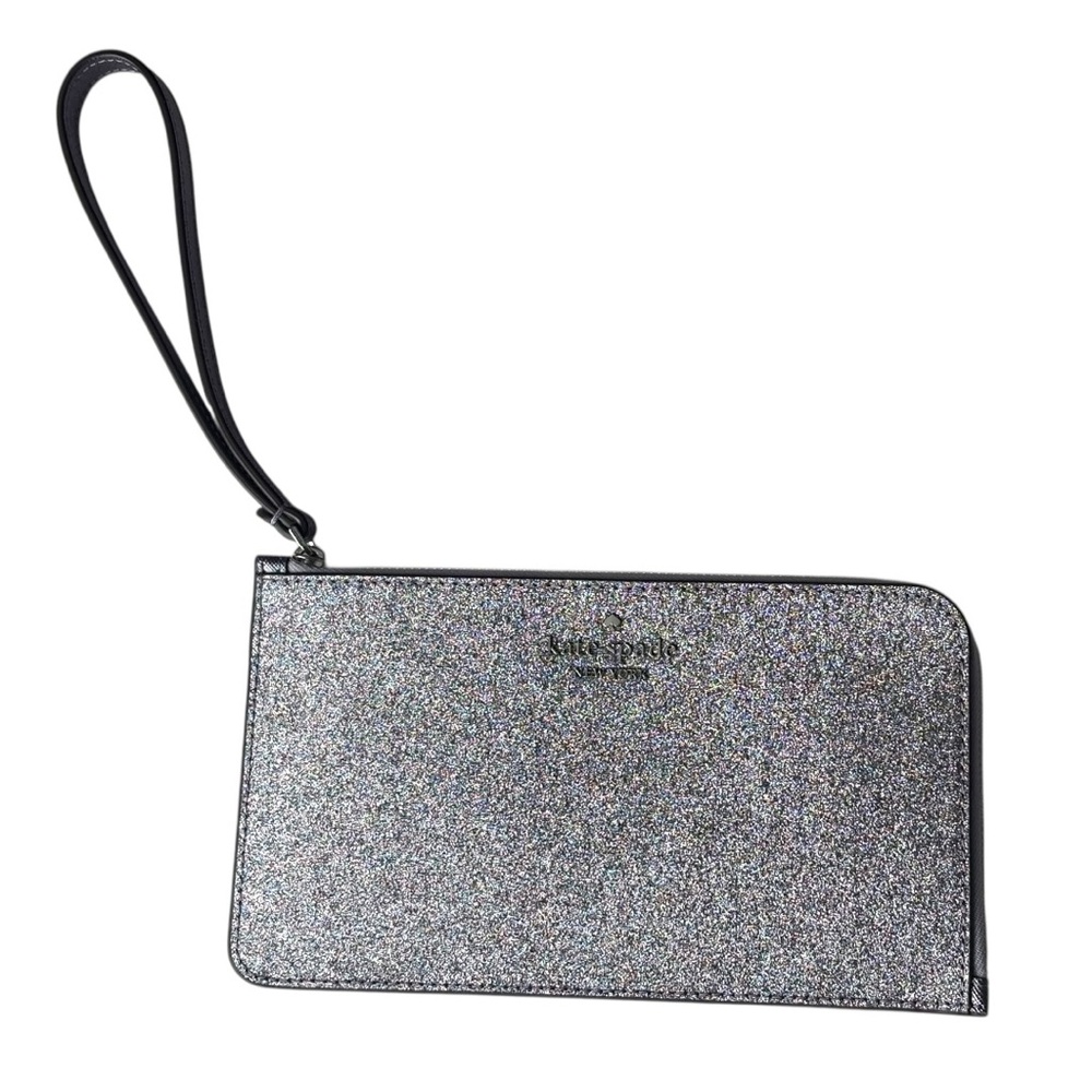 Kate Spade New York LUCY GLITTER MEDIUM L-ZIP WRISTLET | candied flower